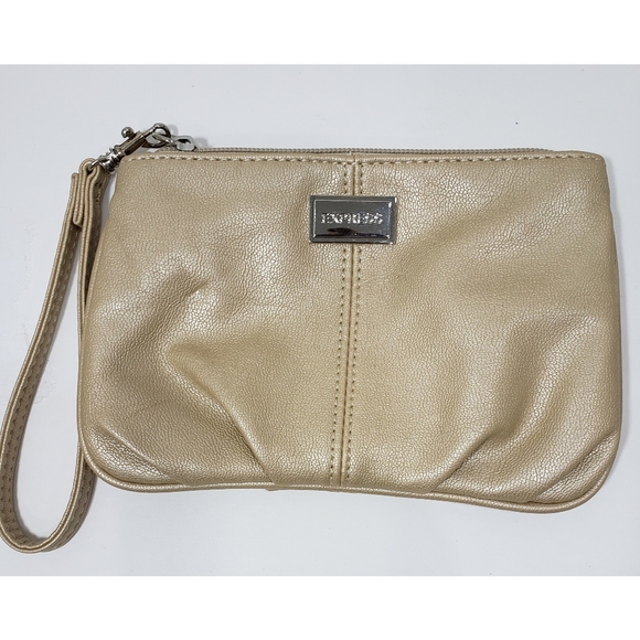 Express Gold Mini Zippered Wristlet - Picture 1 of 4